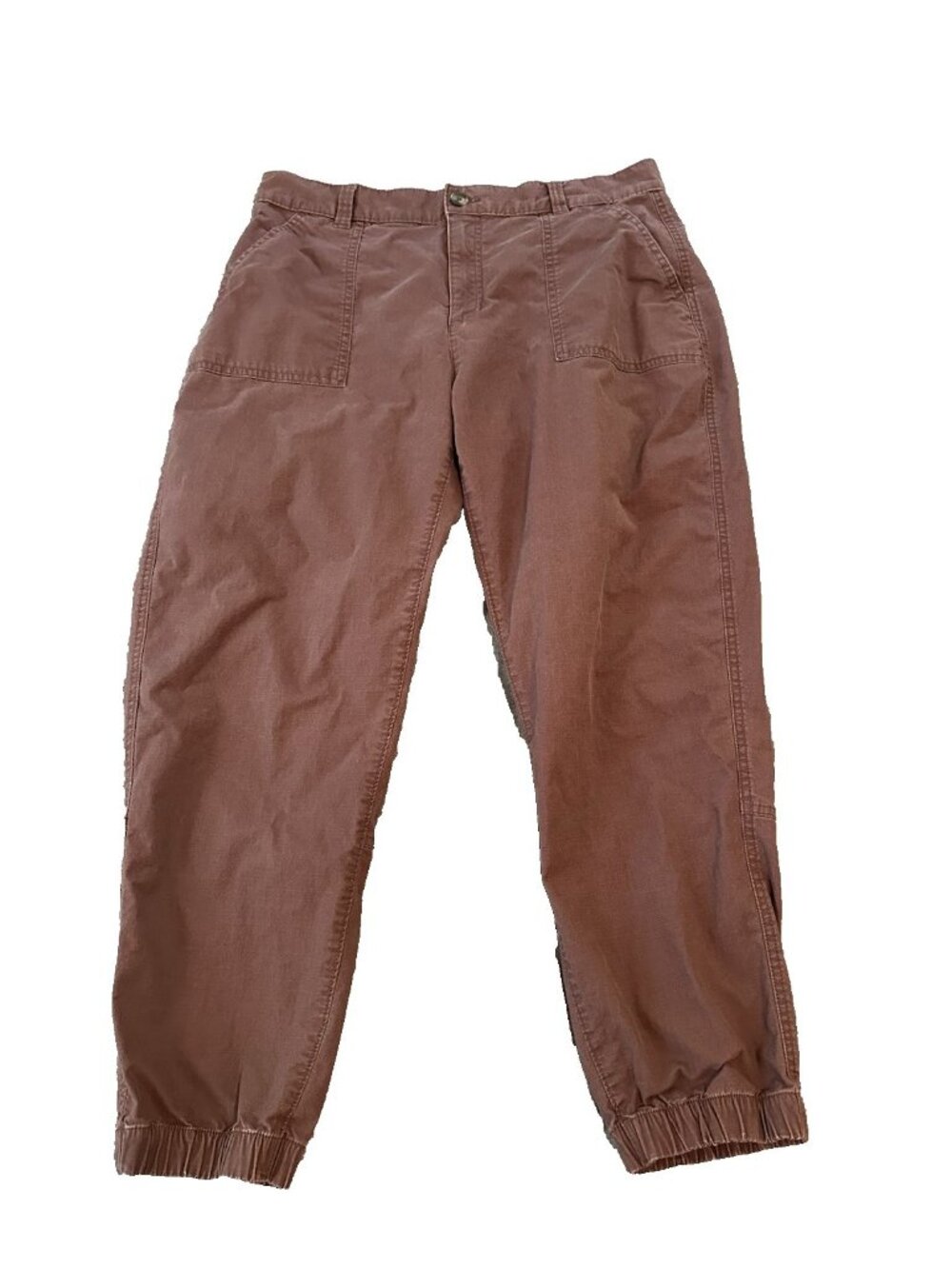 Eddie Bauer Womens Cargo Jogger Pants 10 Red Utility Outdoor Hiking Y2K Camping